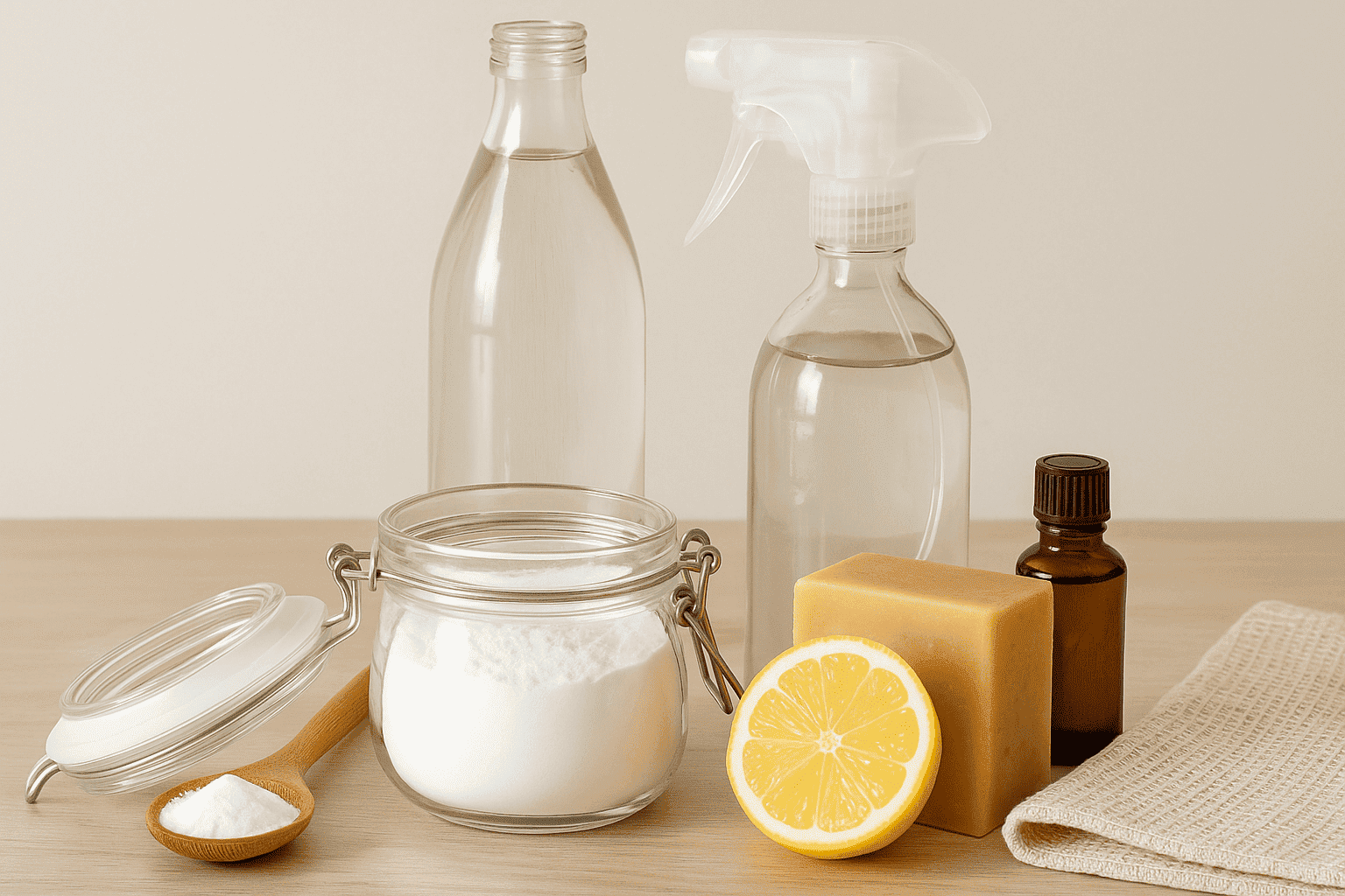 Natürliche Reiniger für Küche, Bad und Boden: einfach selbst gemacht. Umweltfreundliche Rezepte und Tipps für effektive Reinigung ohne Chemikalien.