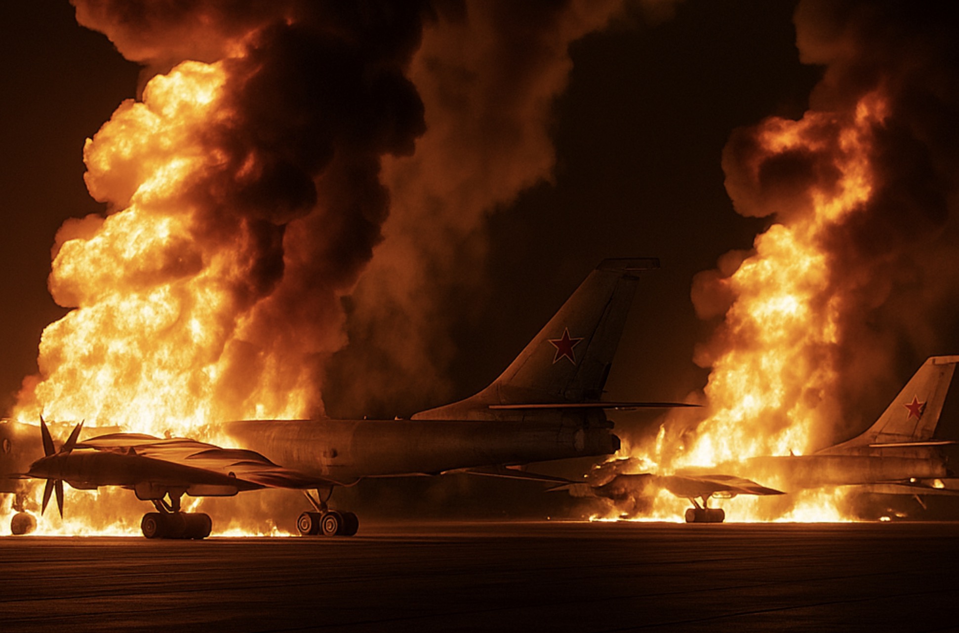 Der SBU greift massenhaft russische Flugplätze an – über 40 Flugzeuge getroffen, darunter strategische Bomber, laut Quellen. VIDEO
