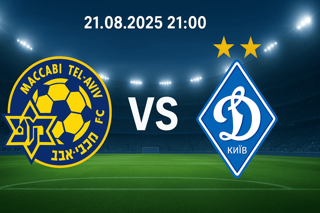Live-Übertragung Maccabi – Dynamo am 21. August. Wo das Spiel läuft, Vorschau, Buchmacher-Prognose, Teamaufstellungen und Statistik der Duelle