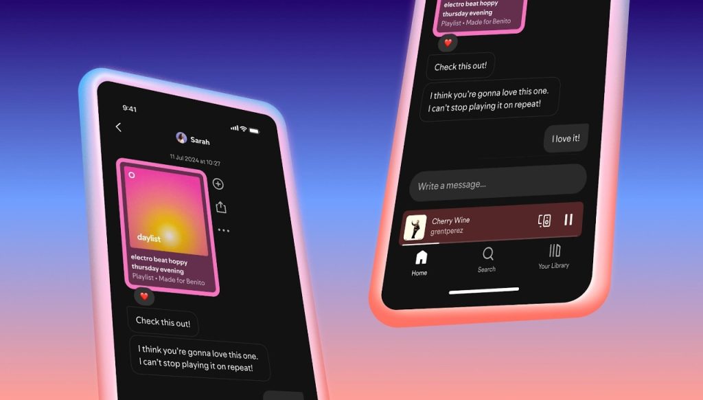 Spotify Private Nachrichten für Musik und Podcasts