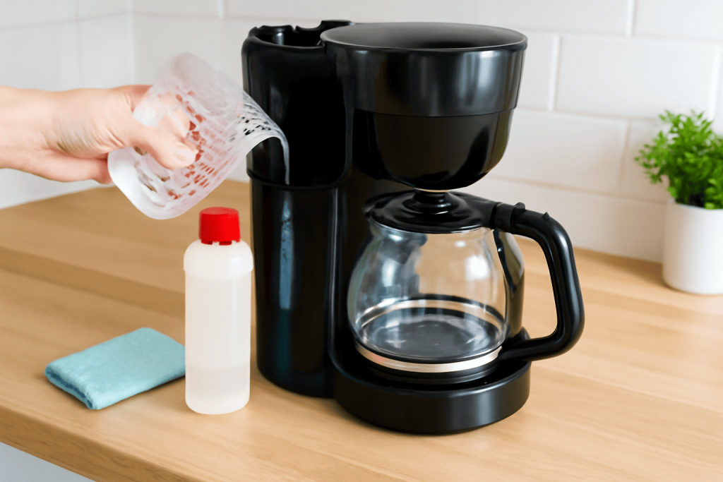 Erfahren Sie, wie Sie eine Kaffeemaschine zu Hause richtig reinigen, um ihre Lebensdauer zu verlängern und den Kaffeegeschmack zu verbessern. Tipps zur Entkalkung und Ölfreimachung.