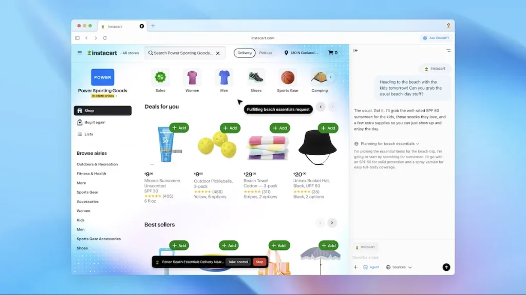 ChatGPT Atlas ist der neue Browser von OpenAI mit integrierter KI. Er bucht Tickets, bearbeitet Dokumente und erledigt eigenständig Aufgaben des Nutzers.