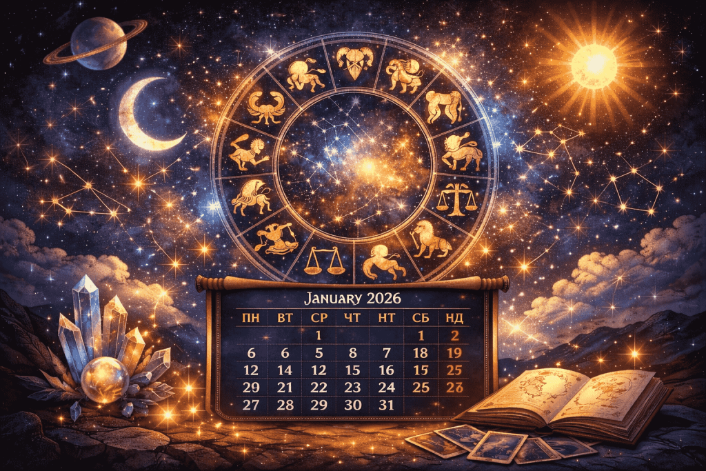 Horoskop für Januar 2026 für alle Sternzeichen mit Prognose nach Dekaden Detailliertes Horoskop für Januar 2026 für alle Sternzeichen mit Einteilung nach Dekaden, praktischen Tipps und Prognosen für Leben, Arbeit und Beziehungen.