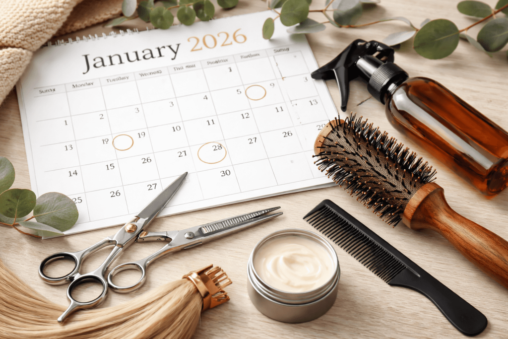 Detaillierter Haarschneidekalender für Januar 2026 mit allen Tagen, Tabelle, günstigen und ungünstigen Terminen sowie praktischen Pflegeempfehlungen