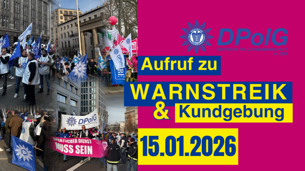 Warnstreik von Polizei und Ordnungsamt in Berlin am 15. Januar 2026: Was Anwohner und Autofahrer wissen sollten