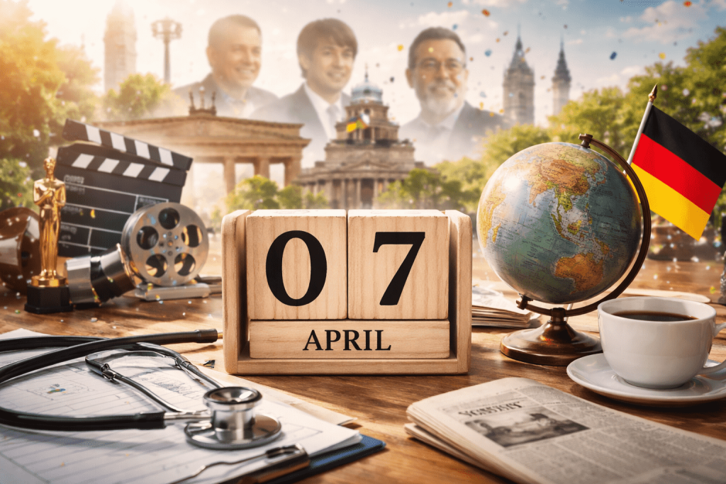 7. April: Was wird in Deutschland und weltweit gefeiert Was wird am 7. April in Deutschland und weltweit gefeiert: Ereignisse, Prominente und praktische Tipps. Vollständige Übersicht des Datums