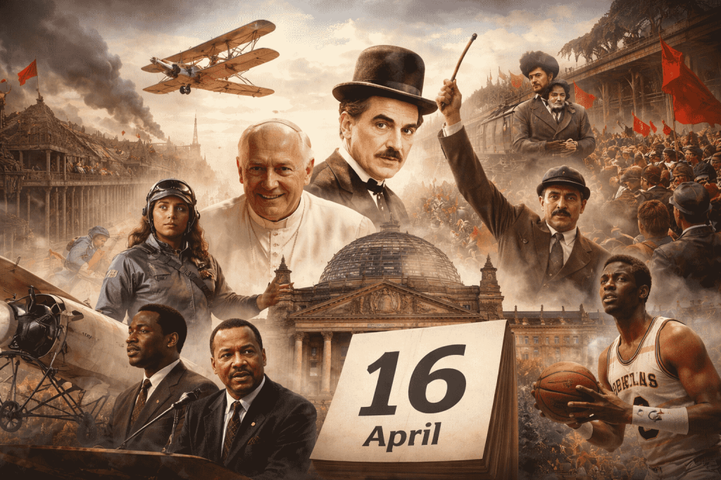 16. April in Deutschland und der Welt: wichtige Ereignisse, Prominente, historische Daten, Faktentabelle und deutscher Kontext in einem Beitrag.