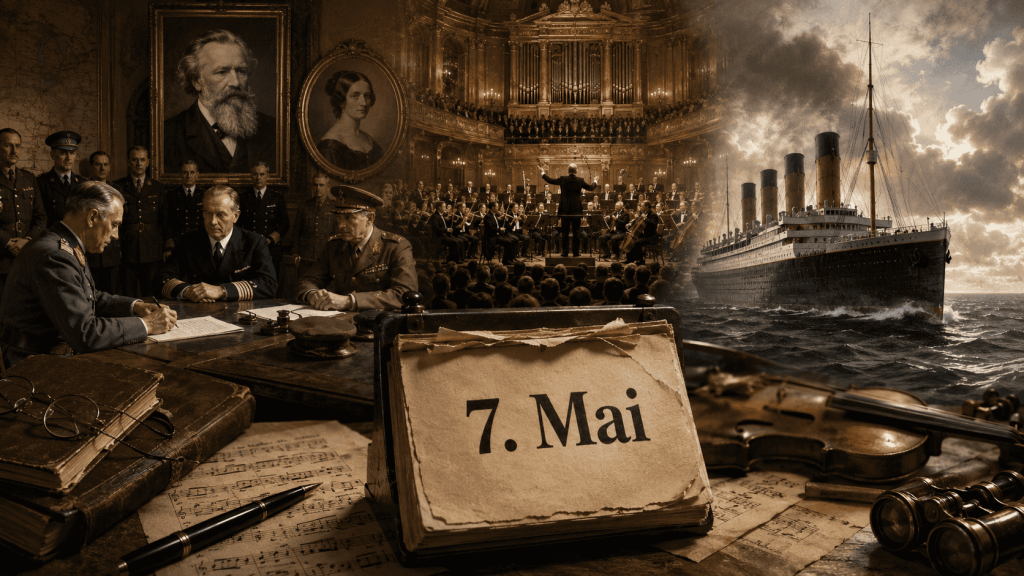 7. Mai in Deutschland und der Welt: Ereignisse 7. Mai in Deutschland und weltweit: wichtige historische Ereignisse, Kapitulation 1945, Fakten, berühmte Persönlichkeiten, Kultur und Bedeutung.
