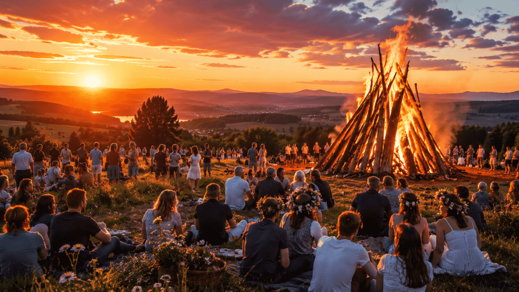 Sommersonnenwende am 21. Juni in Deutschland: Geschichte, Traditionen, Johannisfeuer, Bräuche und Tipps für Besucher und Familien.