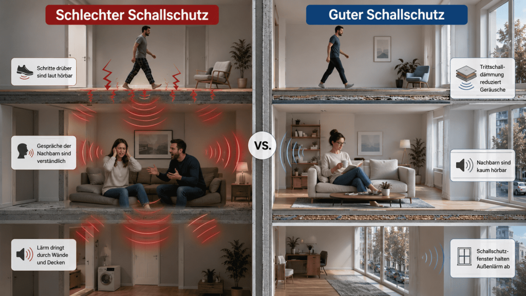 Was bedeutet Schallschutz in der Wohnung: einfach erklärt mit Beispielen