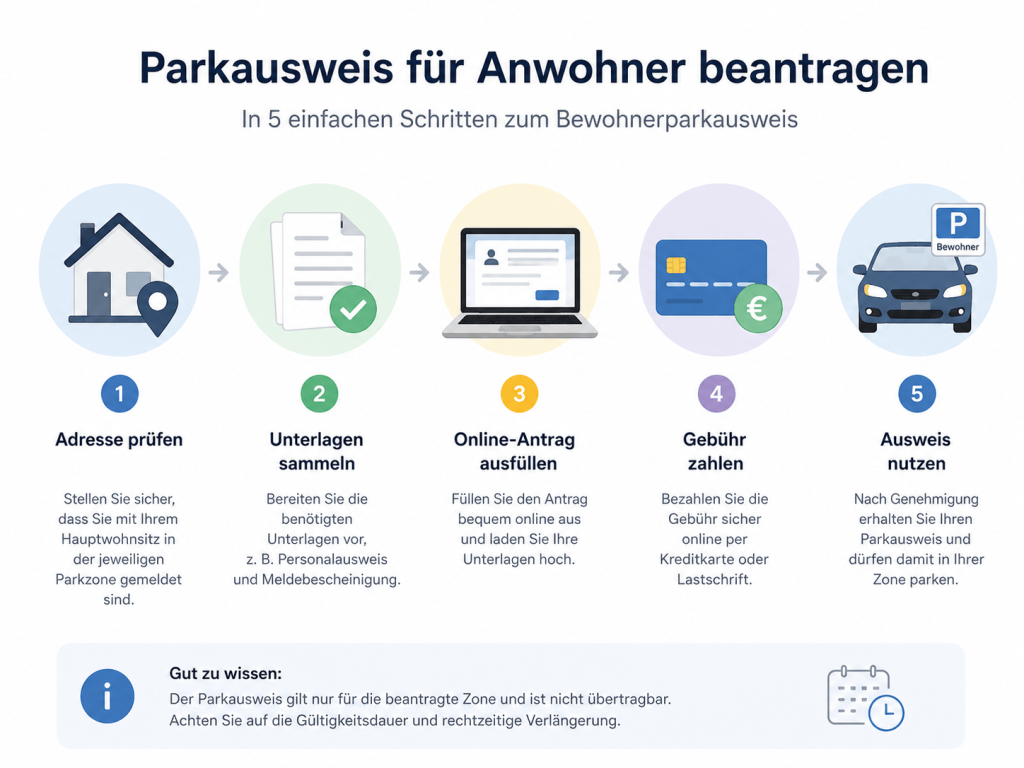 Wie funktioniert Parkausweis für Anwohner: Schritt-für-Schritt-Anleitung