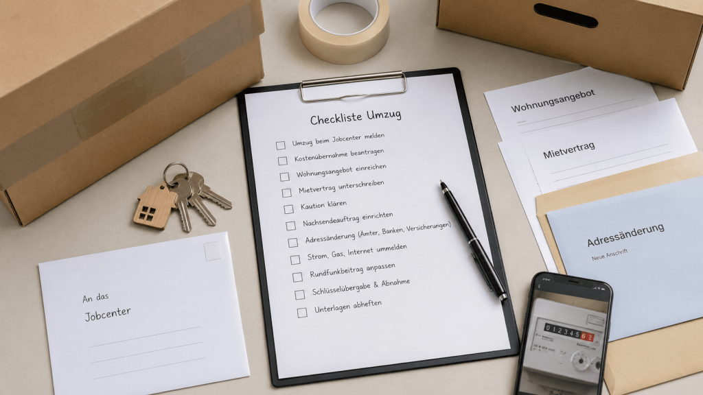Was tun bei Umzug mit Bürgergeld: praktische Checkliste für Deutschland