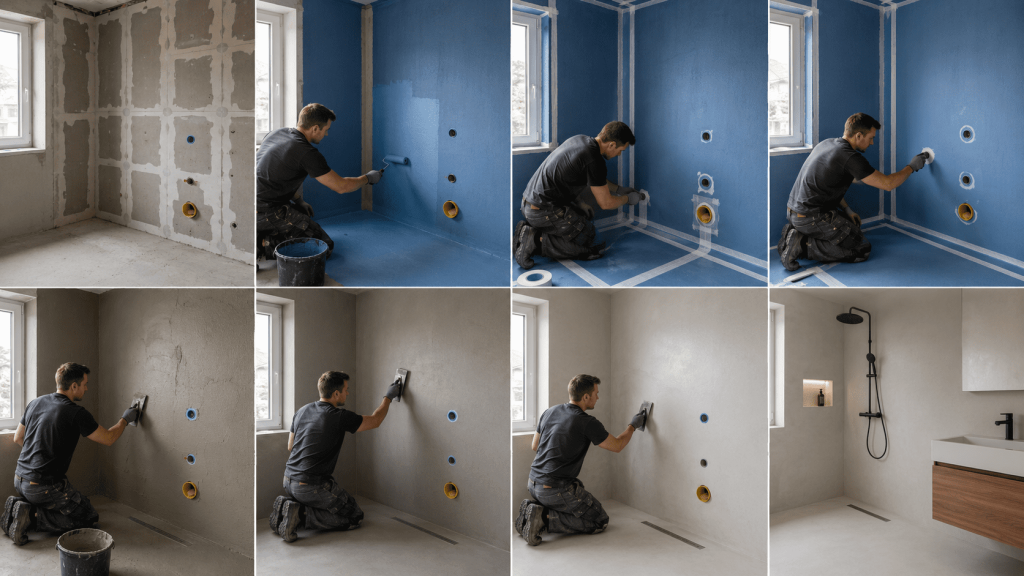 Wie funktioniert Badezimmer ohne Fliesen: Schritt-für-Schritt-Anleitung