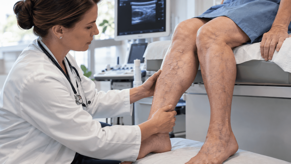 Krampfadern erkennen und behandeln: Symptome, Diagnose, Kompressionsstrümpfe, Laser, Sklerotherapie und moderne Behandlungsmöglichkeiten in Deutschland.