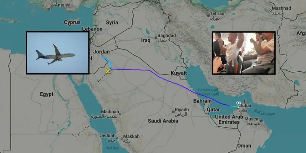 Flydubai-Flug von Dubai nach Tel Aviv landet nach einem Angriff im Cockpit außerplanmäßig in Saudi-Arabien. Passagiere greifen in den Zwischenfall ein.