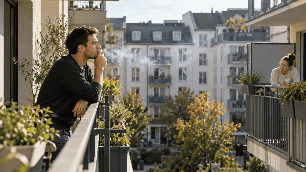 Was bedeutet Rauchen auf dem Balkon? Erfahren Sie, welche Regeln 2026 in Deutschland gelten, wann Einschränkungen möglich sind und was Mieter beachten sollten.